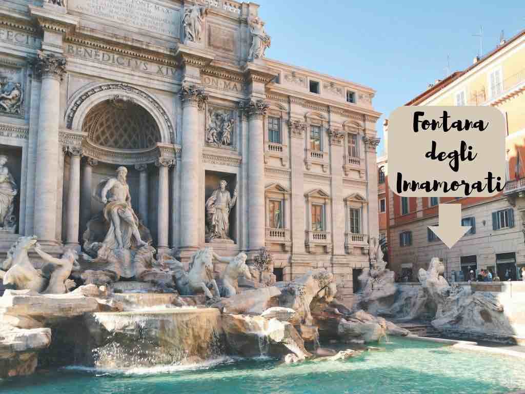 Fontana di Trevi e degli Innamorati a Roma